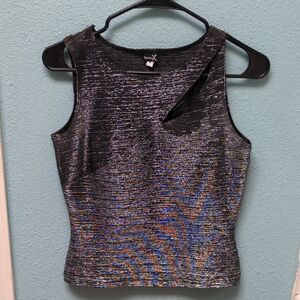 Chic Black and Silver Tank Top
